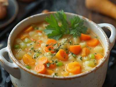 Discover a One Pot Creamy Vegetable Soup recipe