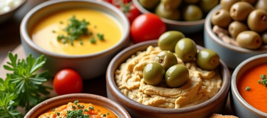 Rustic Mediterranean Mezze 🍷 _ Hummus, Olives & Cheese